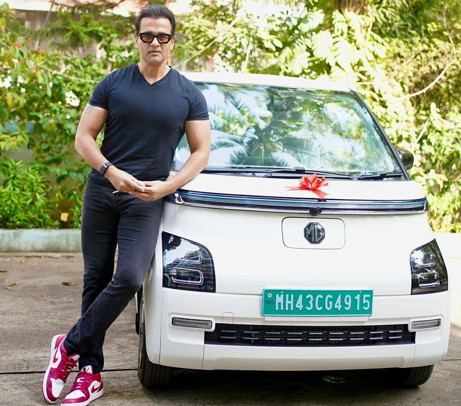 Rohit Roy with his MG Comet EV