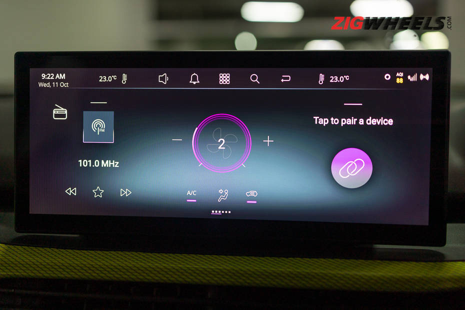 Tata Harrier's 12.3-inch touchscreen