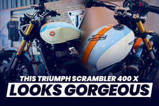 This Triumph Scrambler 400 X With Gulf Oil Inspired Liveries Looks Gorgeous