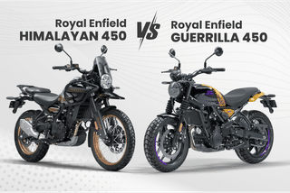 Royal Enfield Guerrilla 450 vs Himalayan 450: Differences Explained In Images