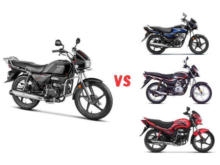 Hero Splendor Plus Xtec 2.0 Vs Honda Shine 100 Vs Bajaj Platina 100 Vs ...