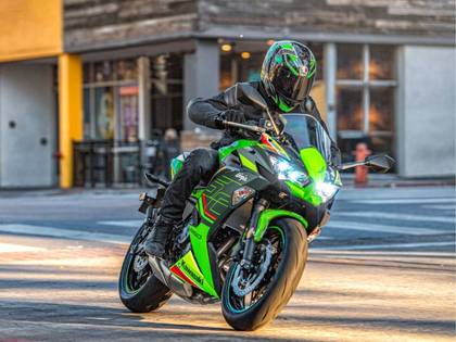 Kawasaki Ninja 650 Front Three Quarter Riding