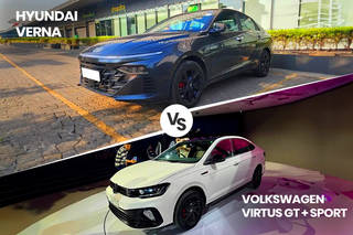 Volkswagen Virtus GT Plus Sport VS Hyundai Verna Turbo: Turbo-petrol Sedans Compared Volkswagen Virtus GT Plus Sport VS Hyundai Verna Turbo: Turbo-petrol Sedans Compared