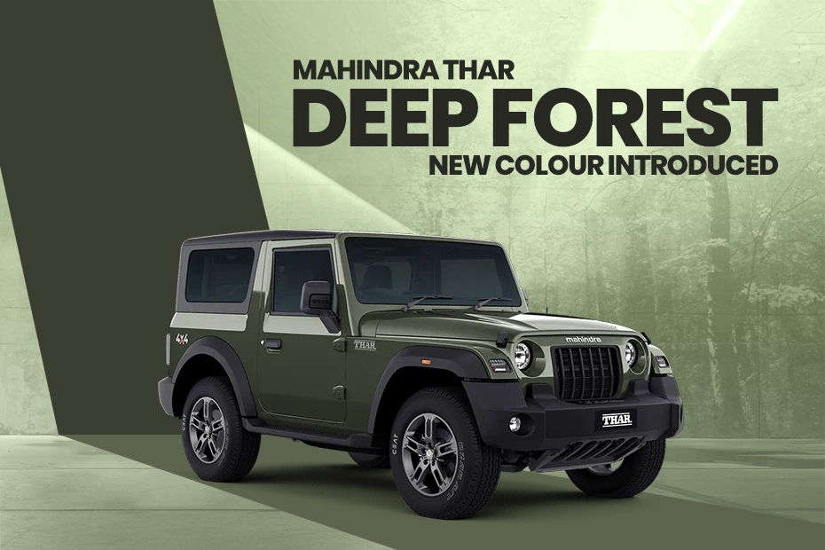 Mahindra Thar Deep Forest Colour