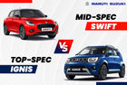 Mid-spec 2024 Maruti Suzuki Swift vs Top-spec Maruti Suzuki Ignis: Which Maruti Hatchback Should You Pick