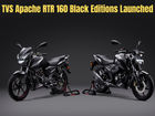 BREAKING: TVS Apache RTR 160 2V, TVS Apache RTR 160 4V Black Edition Launched