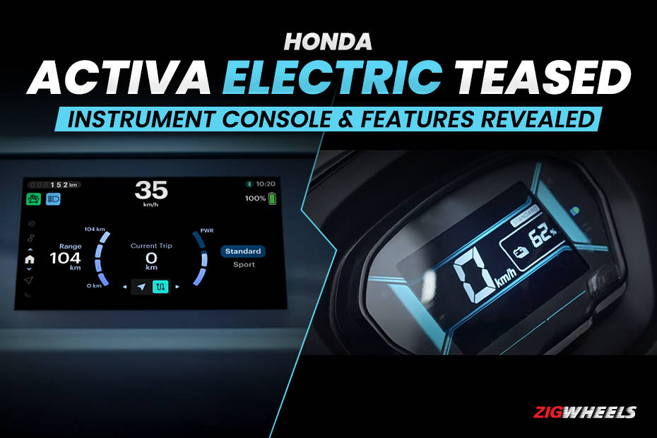 Honda Activa Electric Insturment console teased