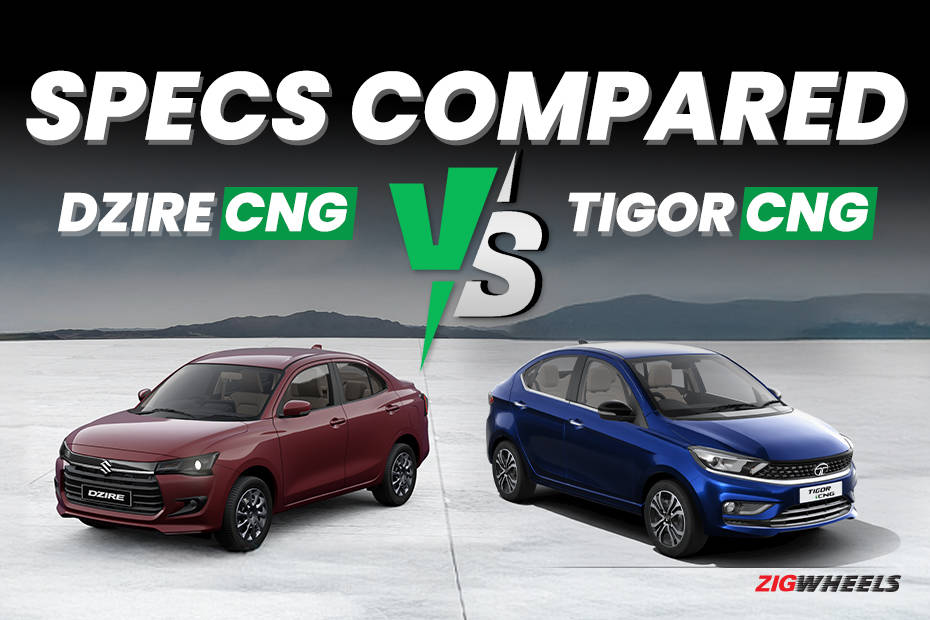 2024 Maruti Dzire vs Tata Tigor CNG Specifications, Features