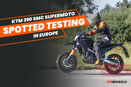 KTM 390 SMC R Spotted Testing