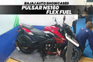 Bajaj Pulsar NS160 Flex Fuel Showcased At IBET (India Bio-Energy And Tech) Expo 2024