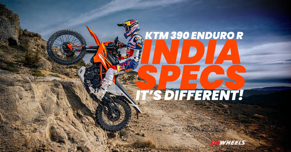 India-spec 390 Enduro R is different