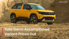 Tata Sierra Accomplished and Accomplished+ Prices Out; Explained With Variant-wise Pricing And Features