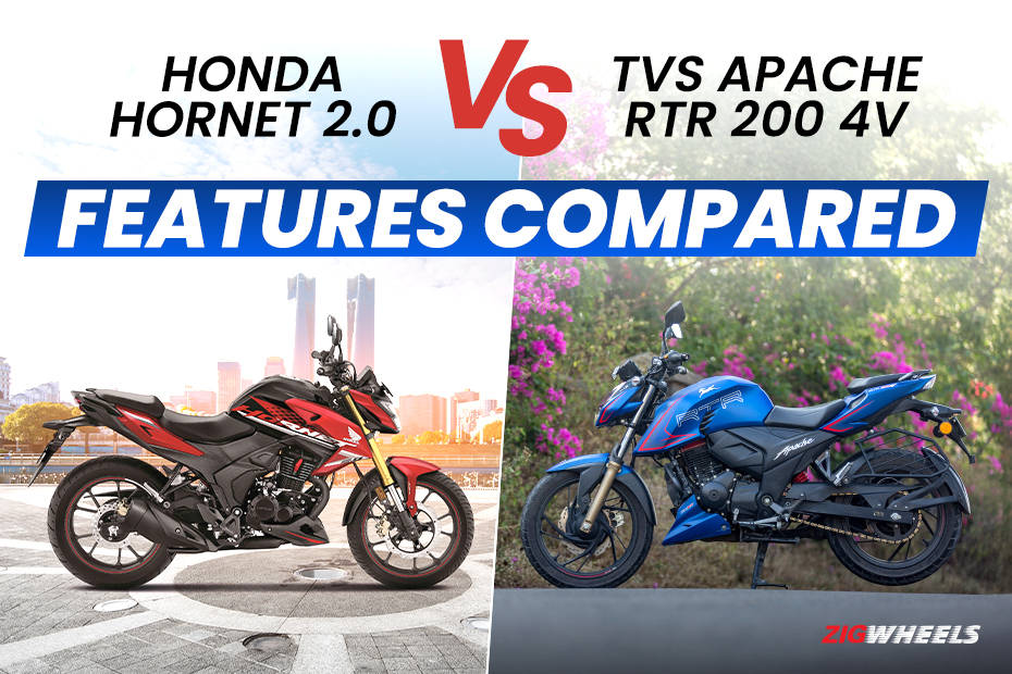 2025 Honda Hornet 2.0 vs TVS Apache RTR 200 4V: Features Compared