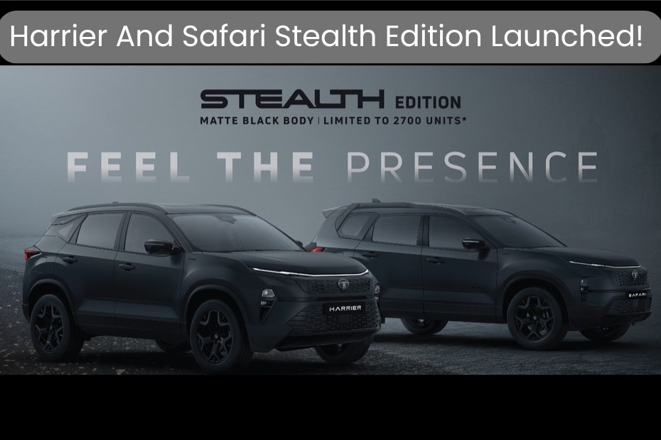 Tata Harrier And Safari Stealth Edition Launched From Rs 25.09 Lakh ...