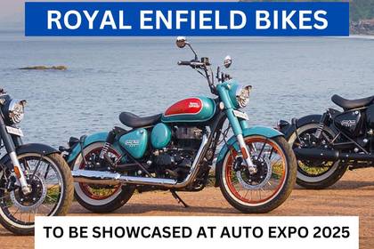 Royal Enfield bikes at Auto Expo 2025