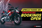 Aprilia Tuono 457 Unofficial Bookings Open In India