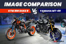 Yamaha MT-09 Vs KTM 890 Duke R: Image Comparison: Auto Expo 2025