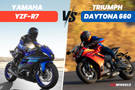 Yamaha YZF-R7 vs Triumph Daytona 660 Image Comparison: Auto Expo 2025