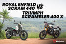 Royal Enfield Scram 440 VS Triumph Scrambler 400X: Image Comparison