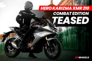 Hero Karizma XMR 210 Combat Edition Teased: Gets A Gold Finished Inverted Fork & More