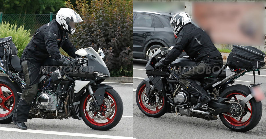 Norton V4 Superbike Spied Testing