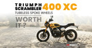 Triumph Scrambler 400 XC’s Spoke Wheels Cost As Much As A Hero HF Deluxe