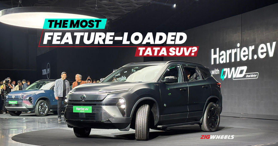 6 First Time Features For A Tata Car, Introduced With The Harrier EV highlights