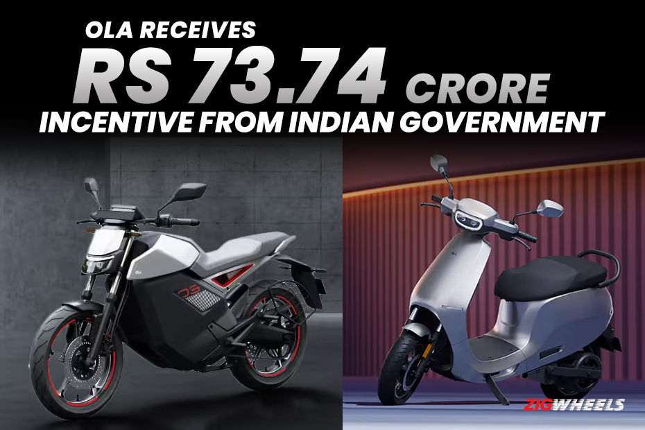 Ola Electric Receives Rs 73.74 Crore PLI Incentive highlights