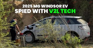 Updated 2025 MG Windsor EV Can Power Small Appliances, Spotted With Vehicle-To-Load (V2L) Tech