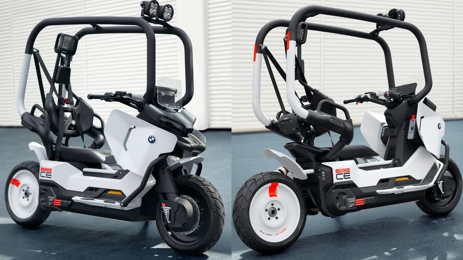 This BMW Motorrad Concept Electric Scooter Makes Helmets Unnecessary, showcase