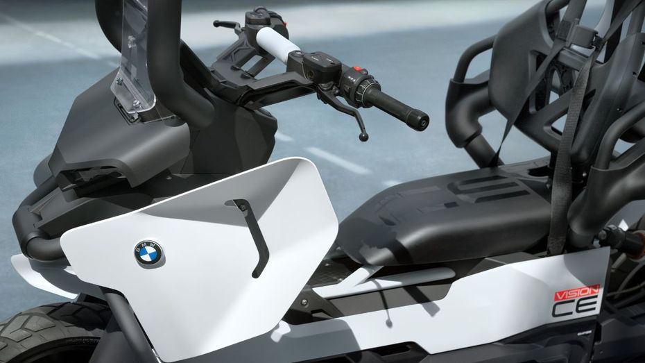 This BMW Motorrad Concept Electric Scooter Makes Helmets Unnecessary, glimpse