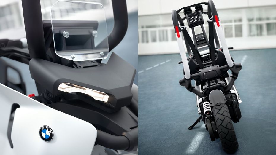 This BMW Motorrad Concept Electric Scooter Makes Helmets Unnecessary, visual