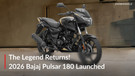 BREAKING: 2026 Bajaj Pulsar 180 Launched In India; The Classic Pulsar Is Back!