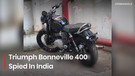 Triumph Bonneville 400 Spotted Again, This Time In India