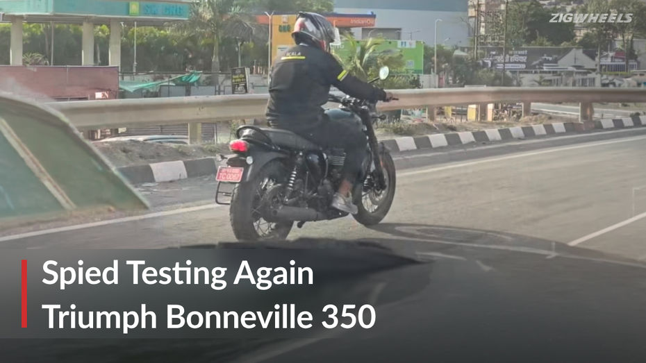 Triumph Bonneville 350 Seen Testing Again In India Triumph Bonneville 350 Seen Testing Again In India