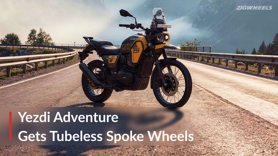 BREAKING: Yezdi Adventure Gets Tubeless Spoke Wheels; New Colours Across Lineup BREAKING: Yezdi Adventure Gets Tubeless Spoke Wheels; New Colours Across Lineup