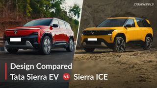 2026 Tata Sierra EV vs Sierra ICE Compared In Images