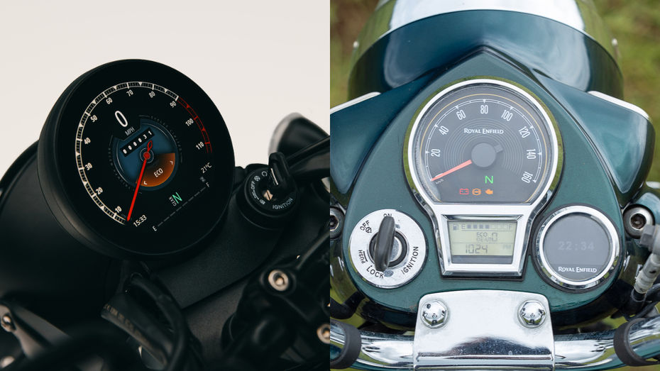 Triumph Bonneville T40 vs Royal Enfield Classic 350 Features Triumph Bonneville T40 vs Royal Enfield Classic 350 Features