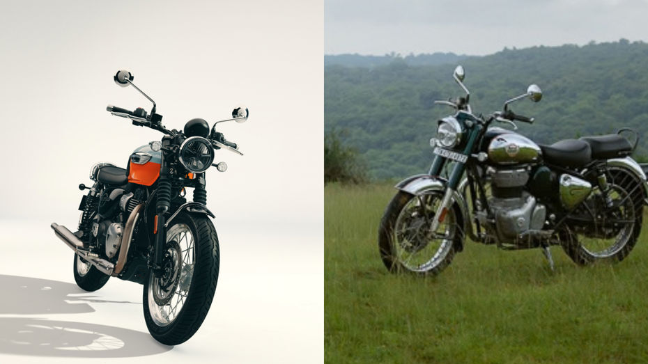 Triumph Bonneville T40 vs Royal Enfield Classic 350 Triumph Bonneville T40 vs Royal Enfield Classic 350