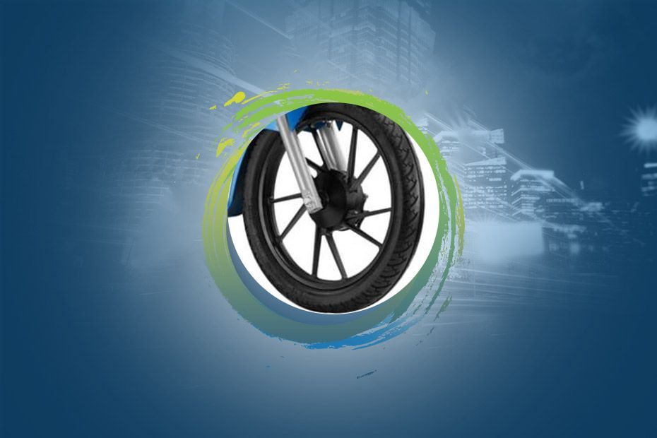 Front Tyre View of Saluto RX