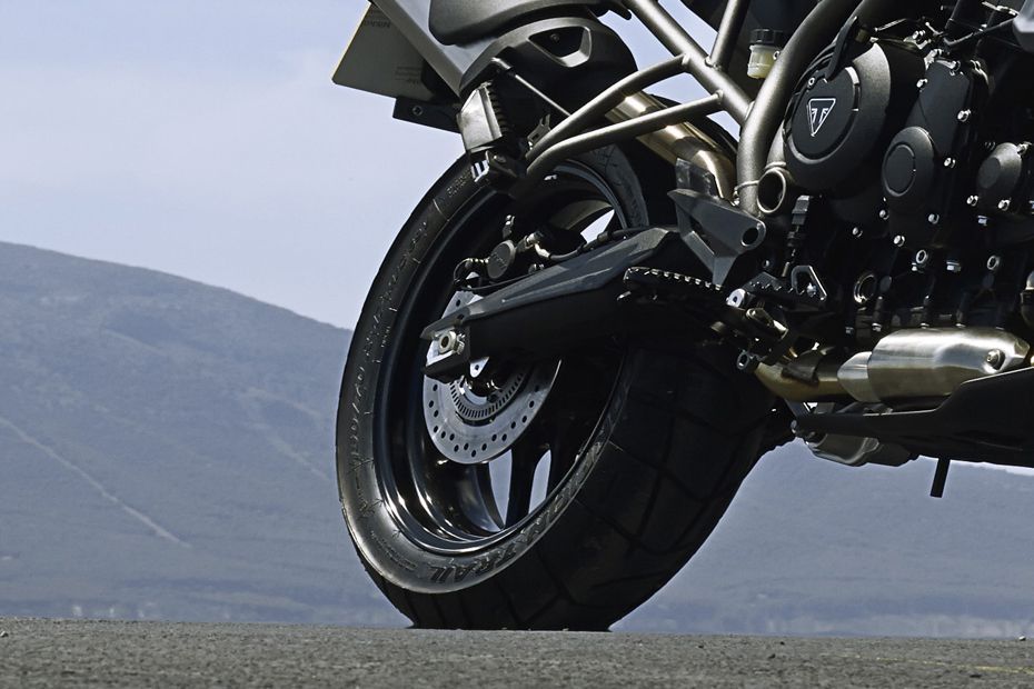 Rear Tyre View of Tiger 800