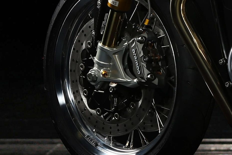 Front Brake View of Commando 961 Cafe Racer