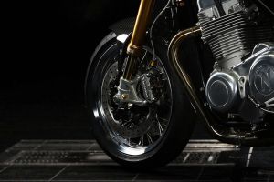 Front Tyre View of Commando 961 Cafe Racer