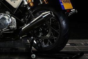 Rear Tyre View of Commando 961 Cafe Racer