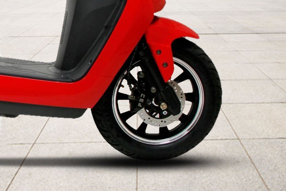 Front Tyre View of Electric Scooter