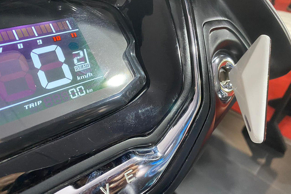 Gear Lever View of Electric Scooter