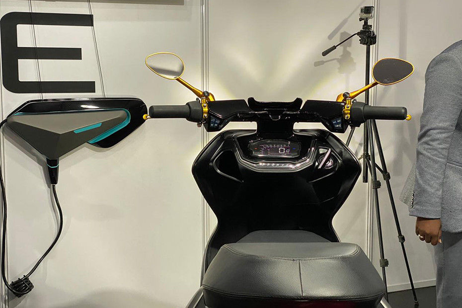 Rear Suspension View of Electric Scooter