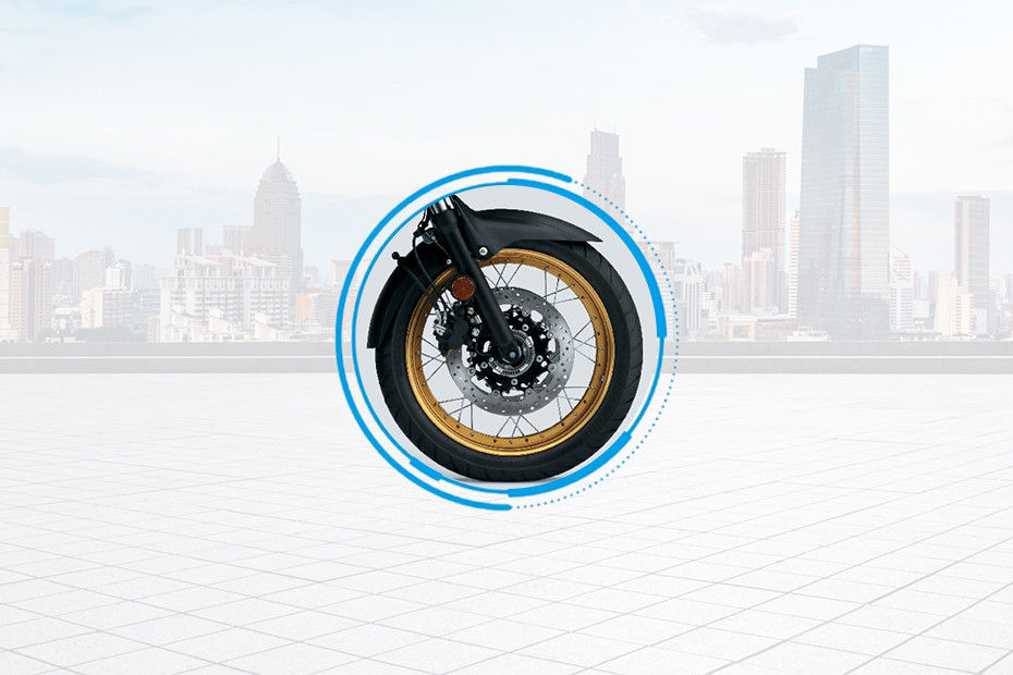 Front Tyre View of V-Strom 650XT