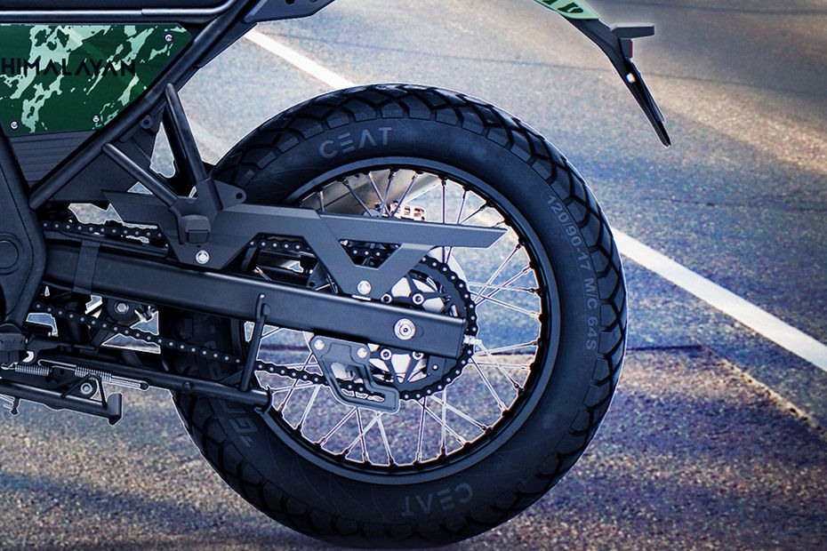 Rear Tyre View of Himalayan