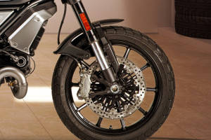 Front Brake View of Scrambler 1100